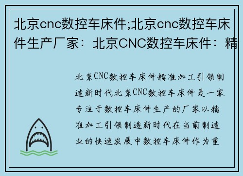 北京cnc数控车床件;北京cnc数控车床件生产厂家：北京CNC数控车床件：精准加工引领制造新时代